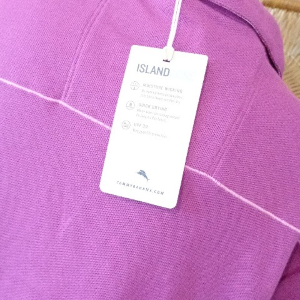 NWT Tommy Bahama Purple Island Zone S Maderia Mosaic Five O Clock SS Polo $110 - Picture 8 of 10